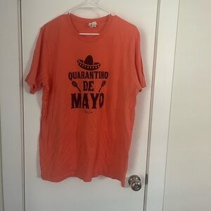 Bella Canvas Quarantine de Mayo Tee in Vibrant Orange